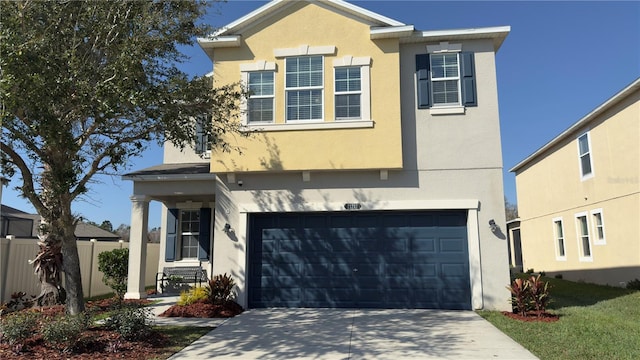 view of front facade with a garage