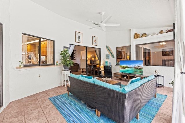 view of patio / terrace featuring outdoor lounge area and ceiling fan