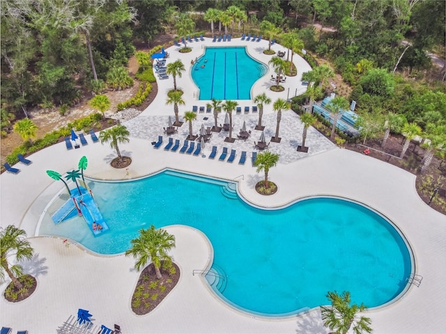 view of pool with a patio