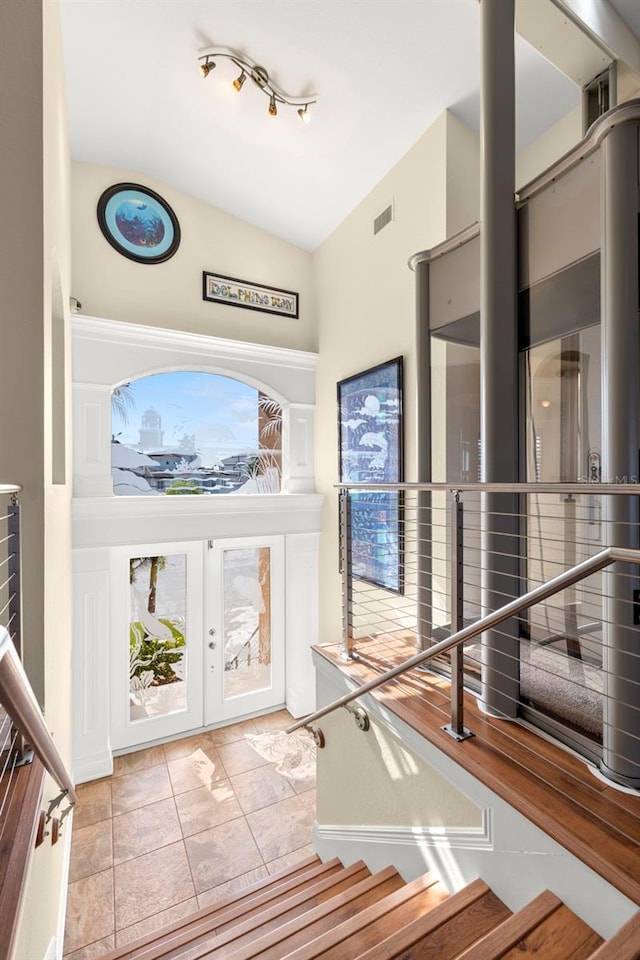 foyer with french doors