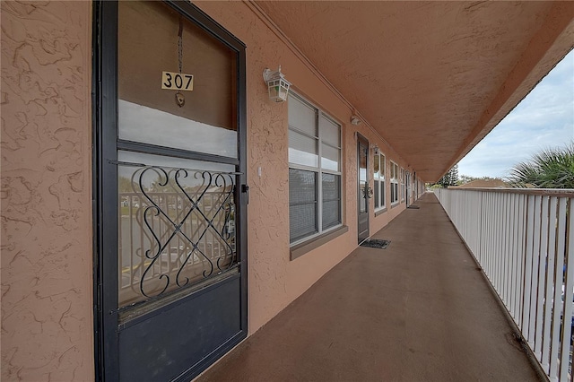 exterior space with stucco siding