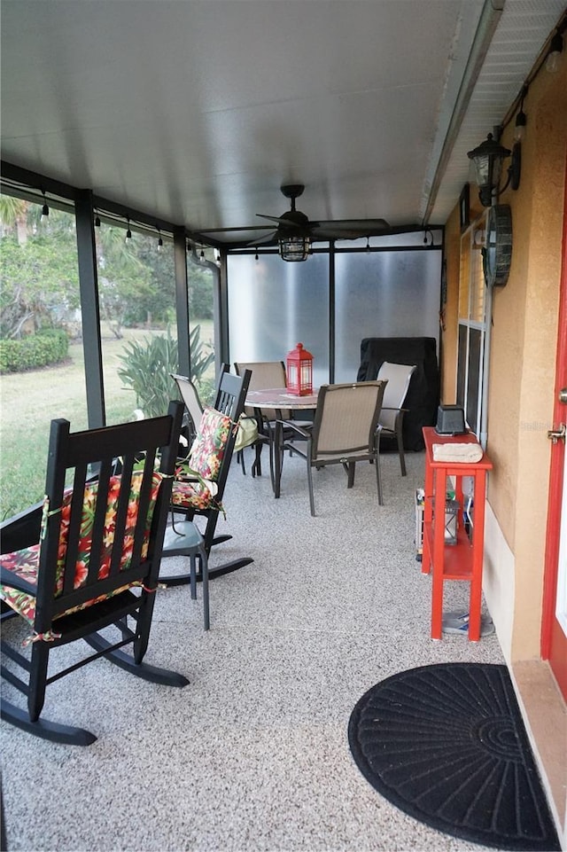 view of sunroom