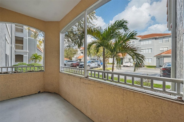 balcony with a residential view