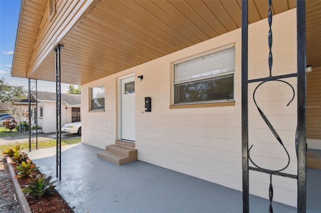 view of doorway to property