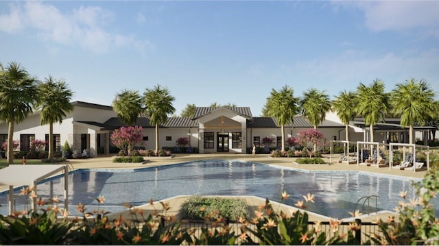 view of pool with a patio