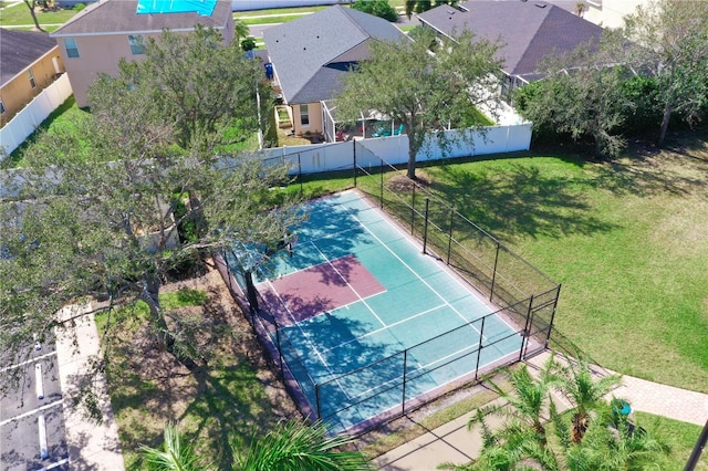 view of sport court featuring tennis court