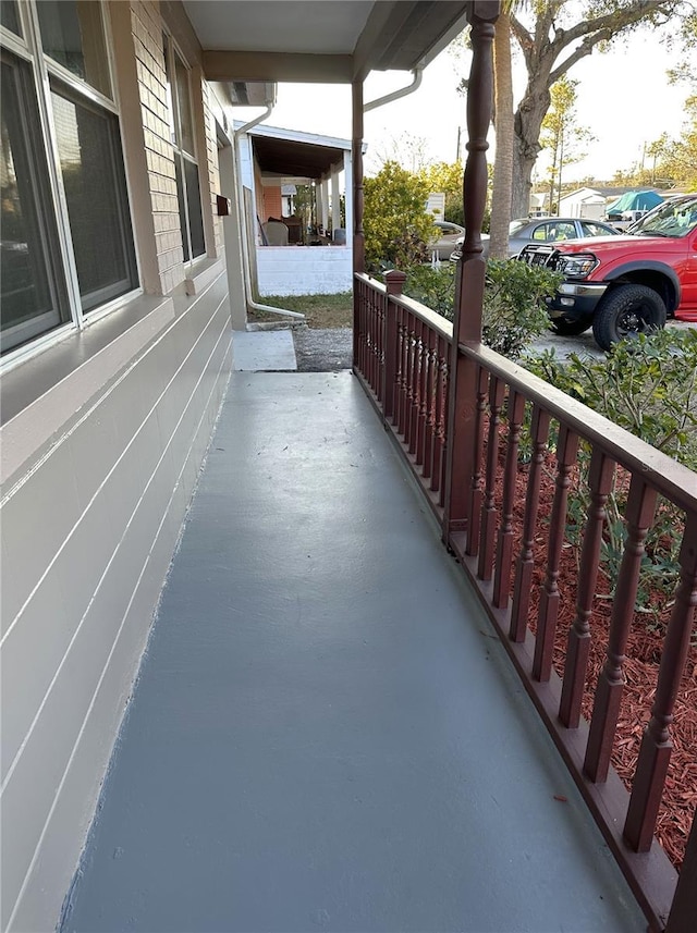 balcony with covered porch