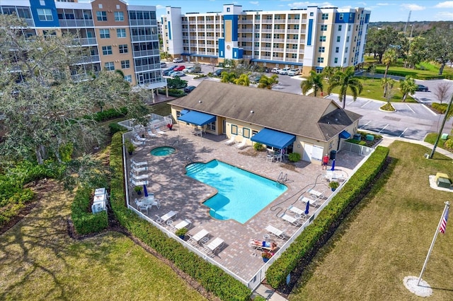 birds eye view of property