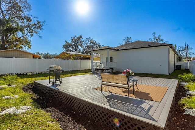 view of wooden deck