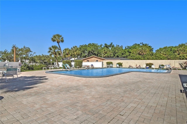 view of pool with a patio