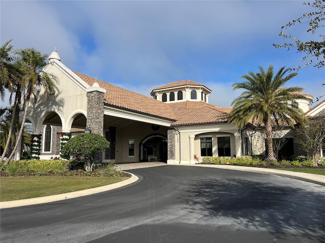 view of building exterior featuring driveway