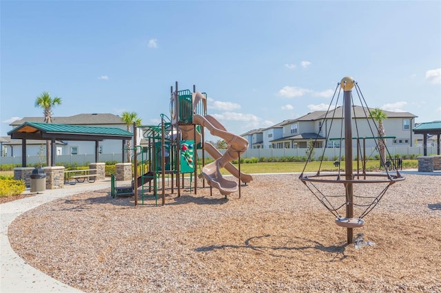 view of jungle gym