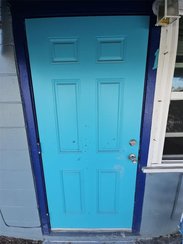 view of doorway to property