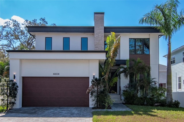 modern home with a garage