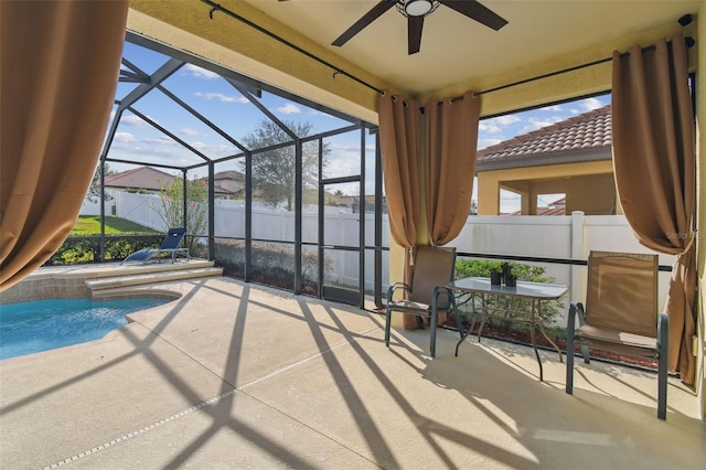 view of sunroom