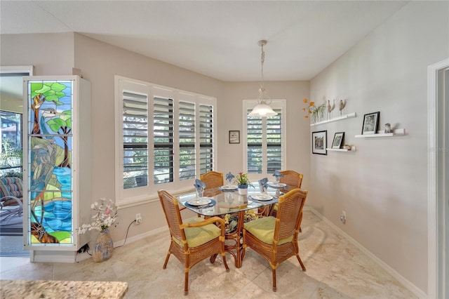 view of dining area