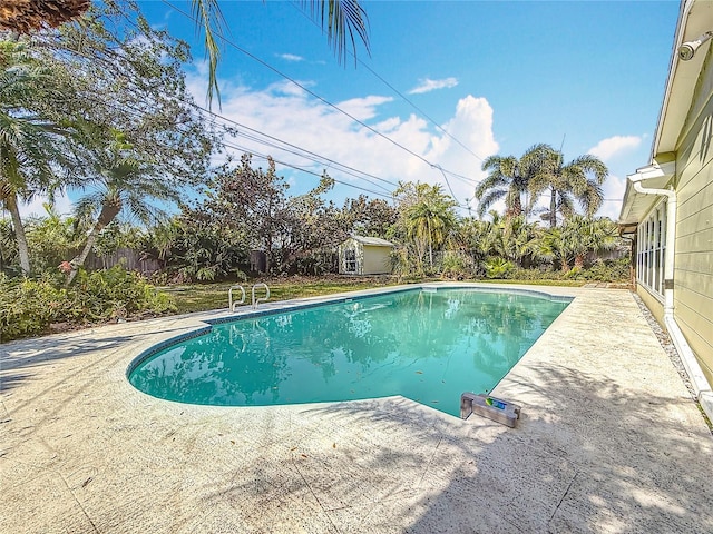 view of pool featuring a patio area