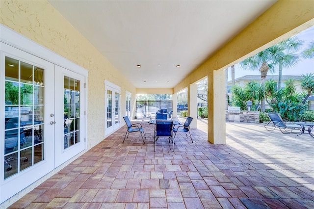 view of patio with french doors