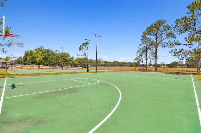 view of basketball court