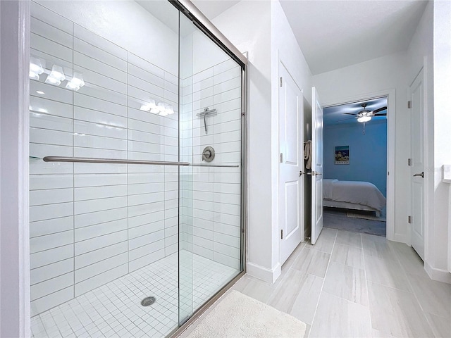 bathroom with an enclosed shower