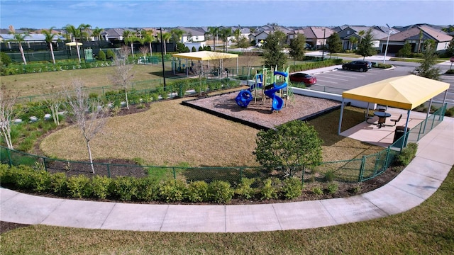 surrounding community with a playground