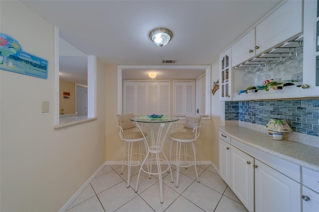 view of tiled dining area