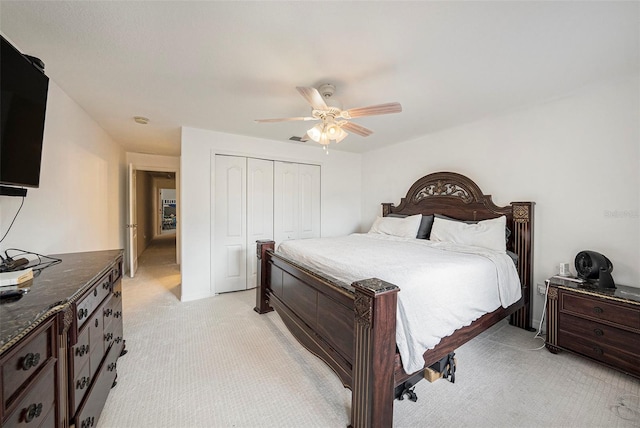 10944 Keys Gate Dr, Riverview, FL 33579 - carpeted bedroom with ceiling fan and a closet