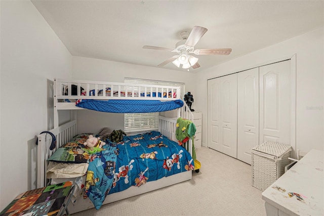 10944 Keys Gate Dr, Riverview, FL 33579 - carpeted bedroom with ceiling fan and a closet