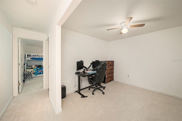 10944 Keys Gate Dr, Riverview, FL 33579 - carpeted office space featuring ceiling fan