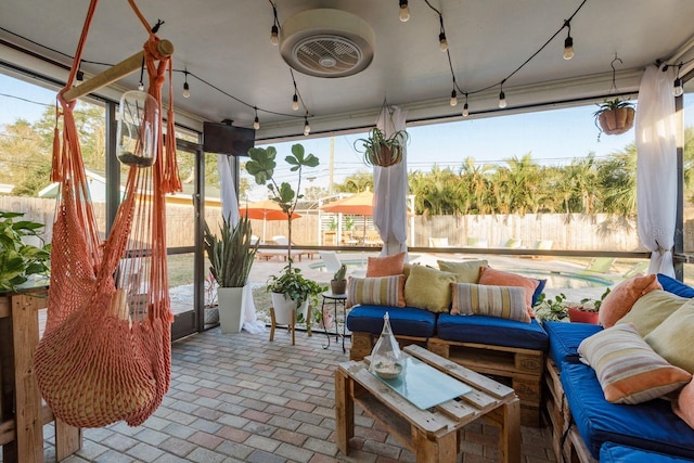 view of sunroom