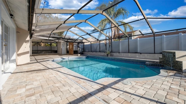 15701 Springmoss Ln, Tampa, FL 33624 - view of swimming pool with a patio and a lanai