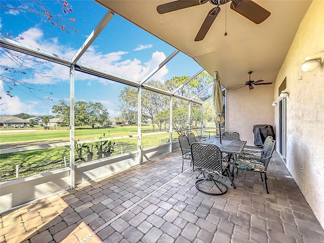 view of sunroom