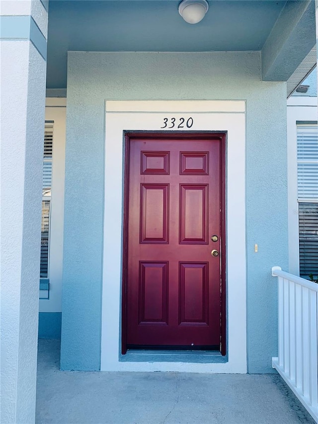 view of doorway to property