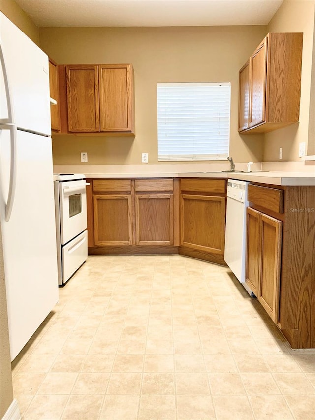 kitchen featuring white appliances