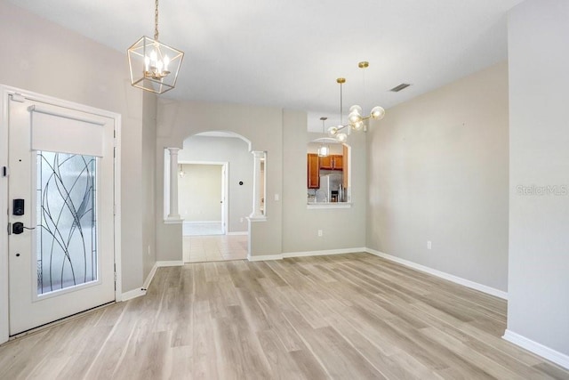 entryway featuring light wood-type flooring