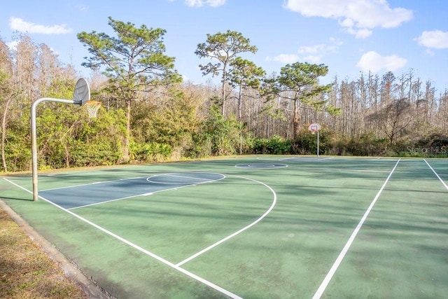 view of basketball court