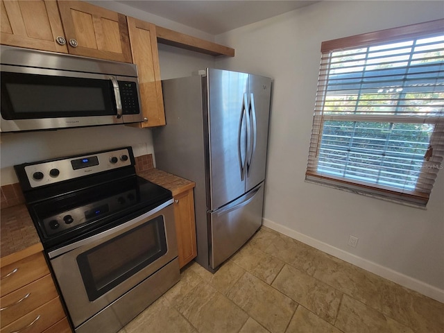 kitchen with stainless steel appliances