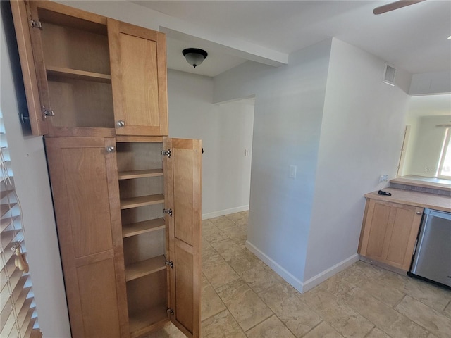 interior space featuring dishwasher