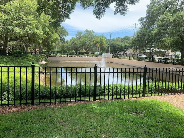 exterior space featuring a water view