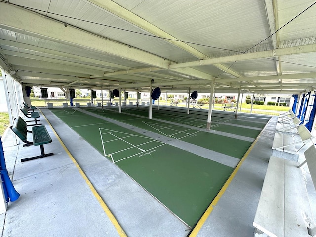 view of home's community with shuffleboard