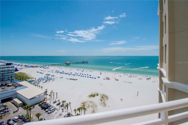 property view of water with a view of the beach