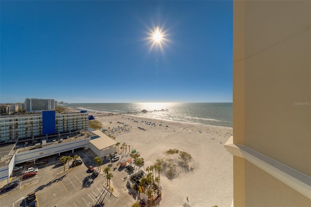 property view of water with a view of the beach