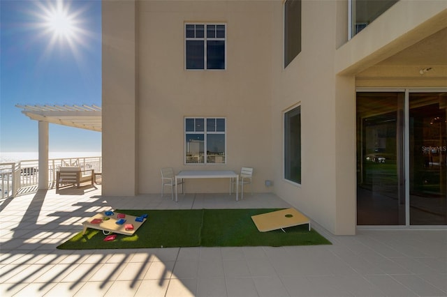 view of patio / terrace with a pergola