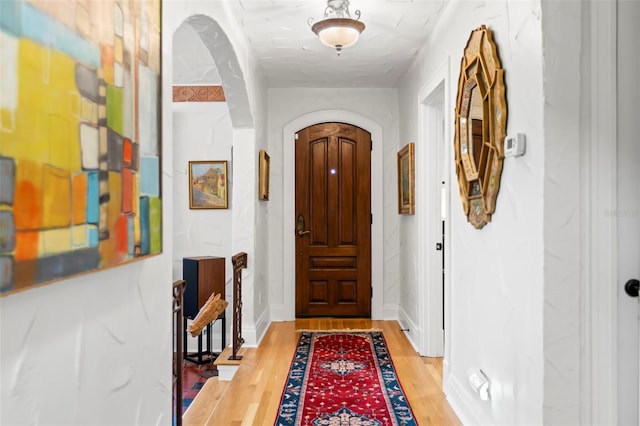 interior space featuring light wood-type flooring