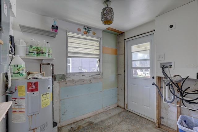 interior space with electric water heater