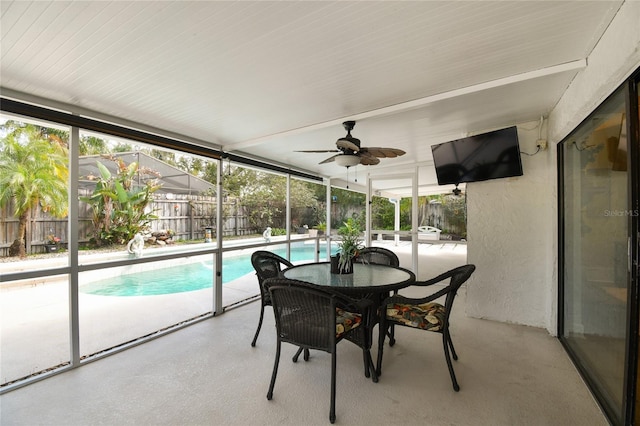 view of sunroom