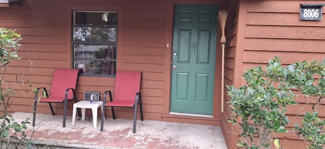 view of doorway to property