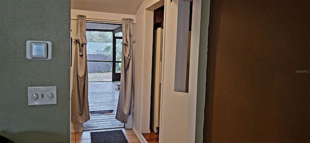 interior space with light tile patterned floors