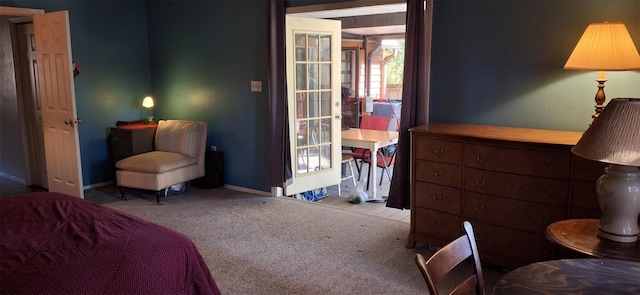 view of carpeted bedroom