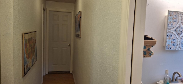 hall featuring light wood-type flooring